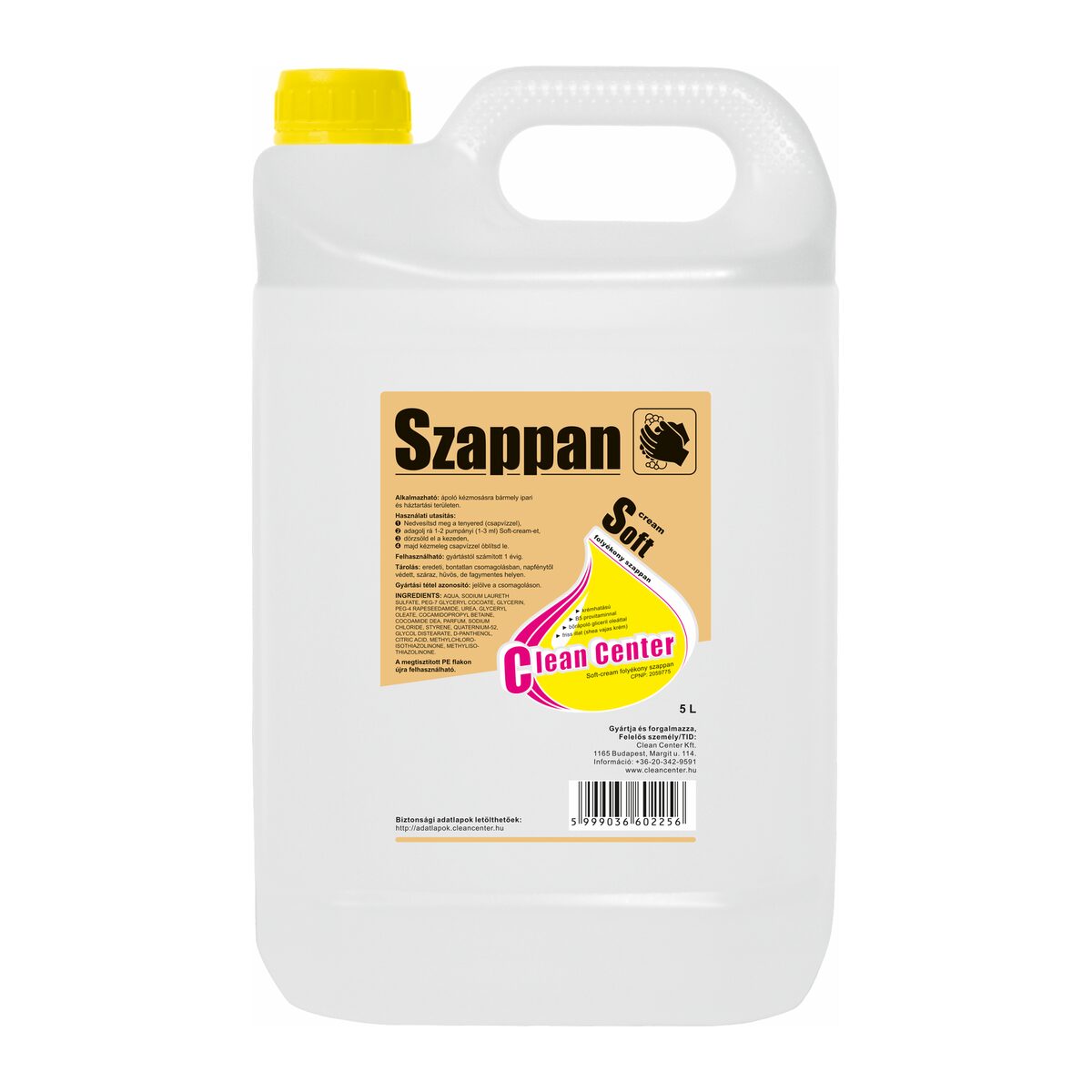 Soft-cream folyékony szappan 5 liter